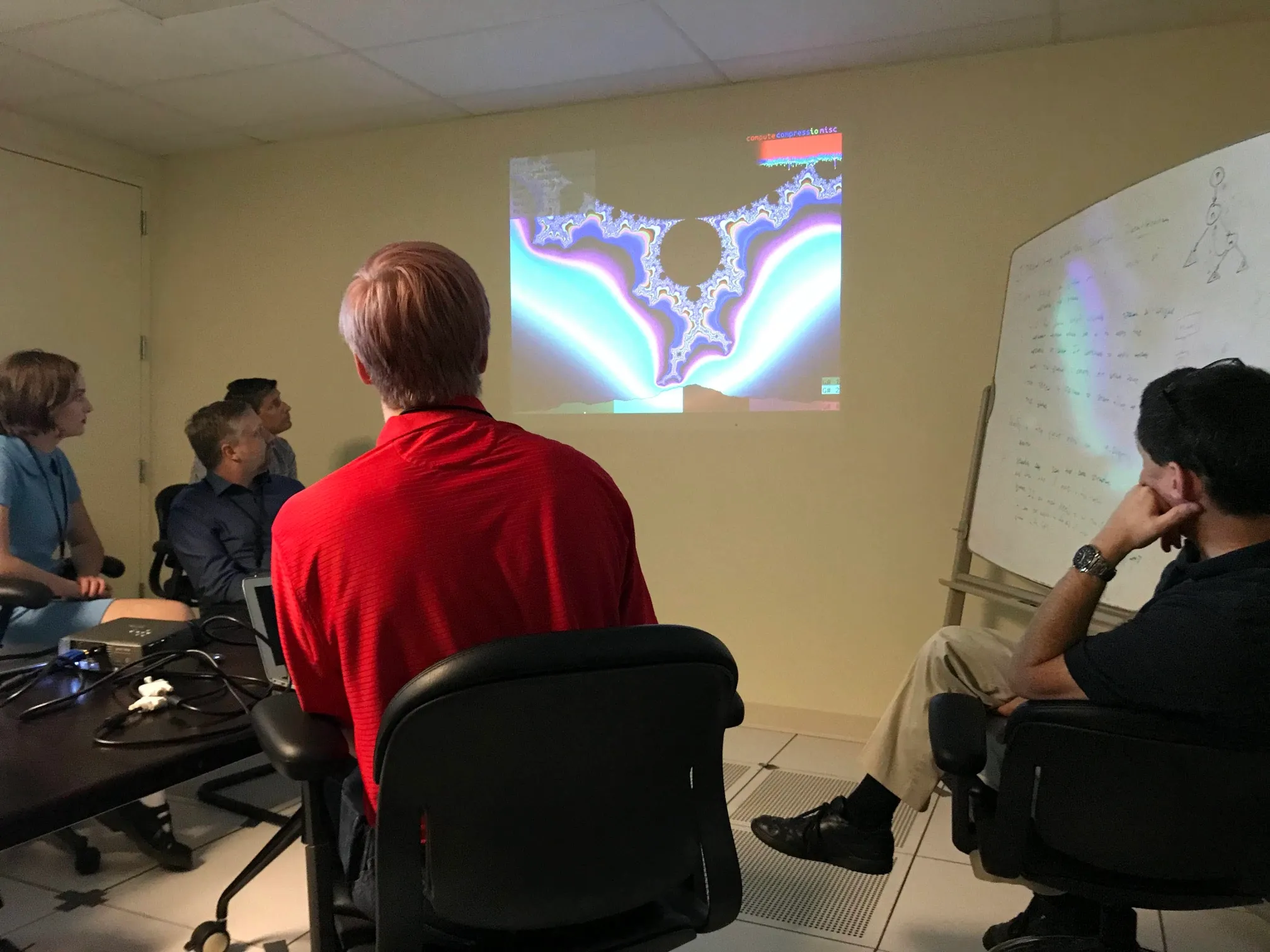 Me demoing fractalexplorer at the Laboratory for Physical Sciences @ UMD