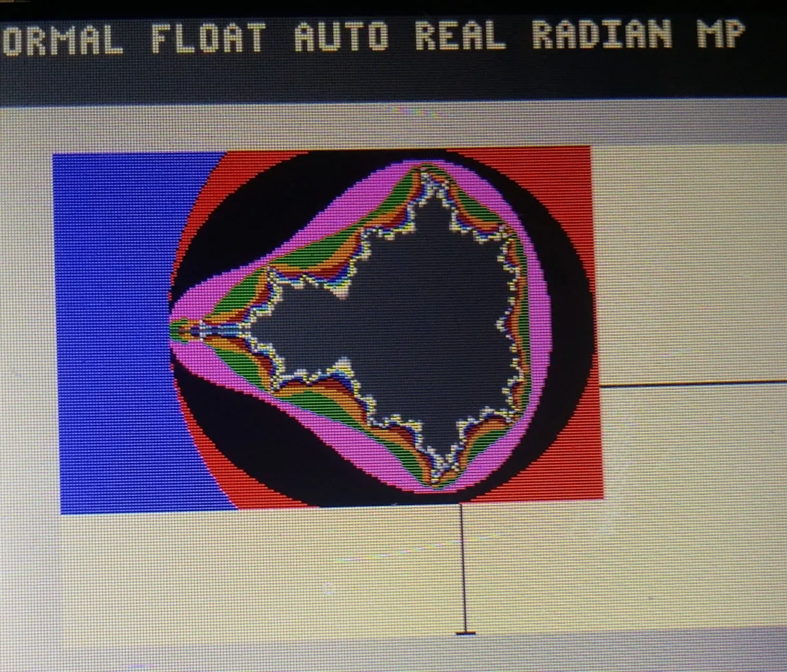 Fractal rendering program on a TI-84 calculator