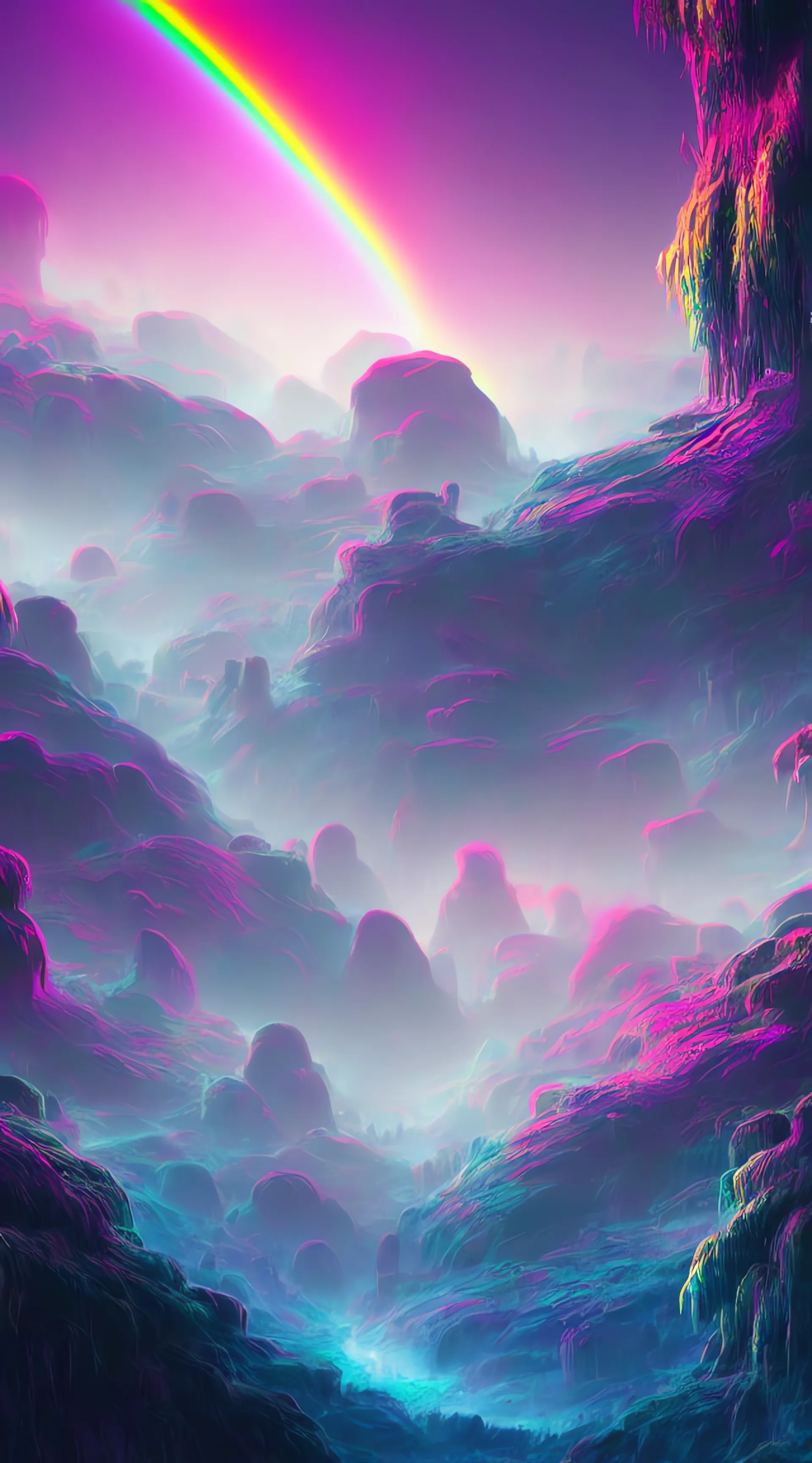 Phone wallpaper generated with Stable Diffusion, variation 4